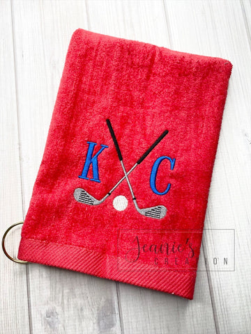 Personalized Golf Towel, Personalized embroidered Sports Towel, Custom Golf Gifts