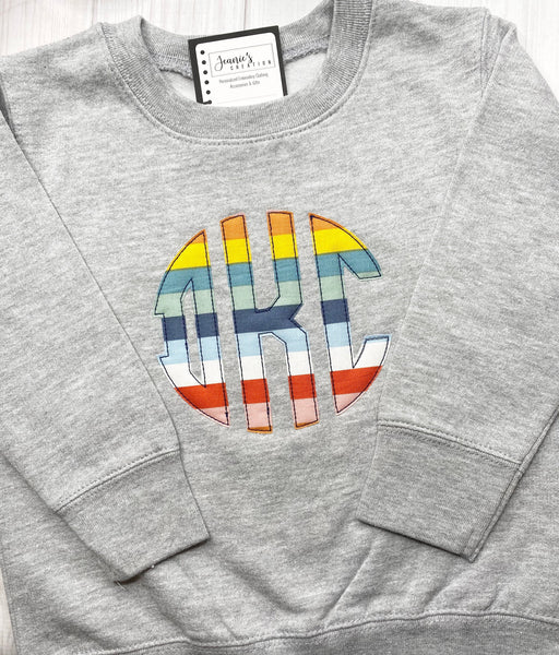 Monogrammed Appliqué Kids Sweatshirt