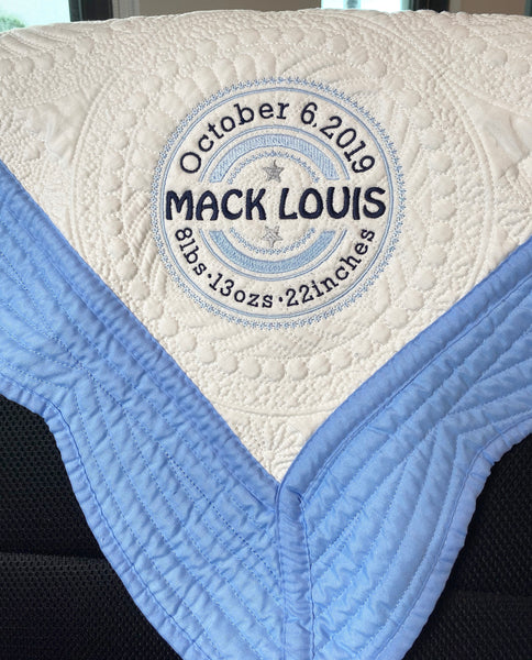 Personalized Baby Quilt Blanket