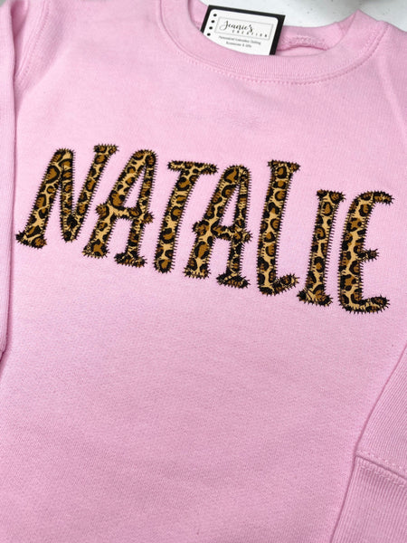 Personalized Appliqué Name Kids Sweatshirt