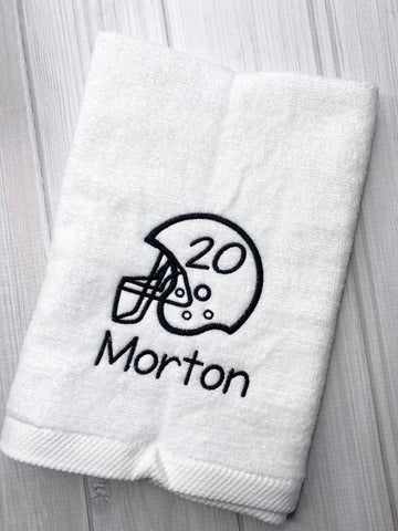 Personalized Football Helmet Towel