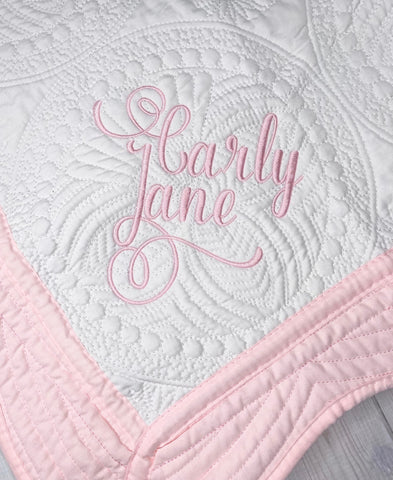 Personalized Baby Quilt Blanket, Monogrammed Baby Quilt Blanket, Personalized Baby Shower Gift, Baby Crib Blanket
