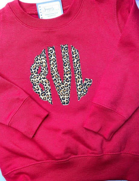 Monogrammed Appliqué Kids Sweatshirt