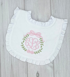 Monogrammed Baby Bib, Personalized Baby Bib, Baby Shower Gift, Personalized Baby Girl Bib, Baby Girl Gift