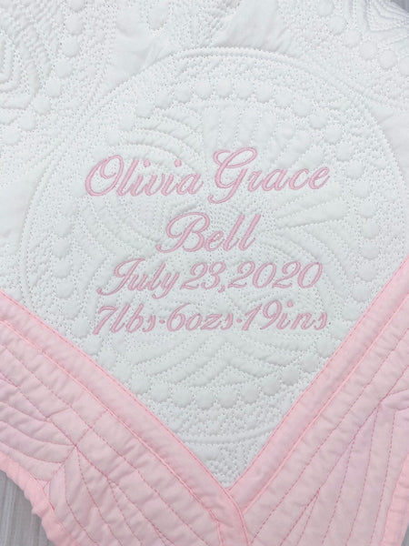 Personalized Birth Stat Baby Blanket