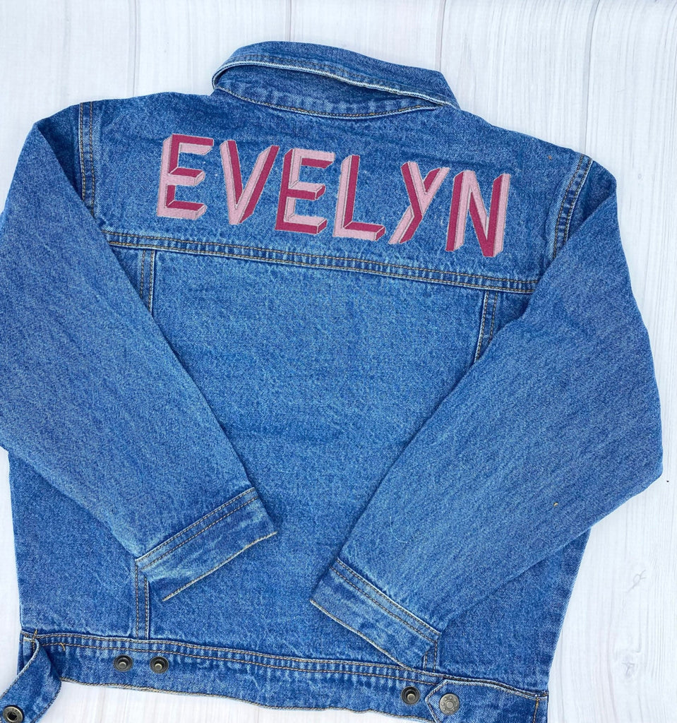 InStitchesNC Kid's Monogrammed Denim Jacket