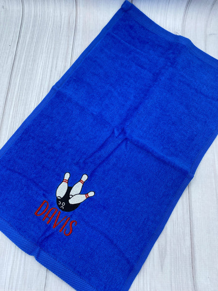 Personalized Bowling Towel, Personalized embroidered Sports Towel, Custom Bowling Gifts