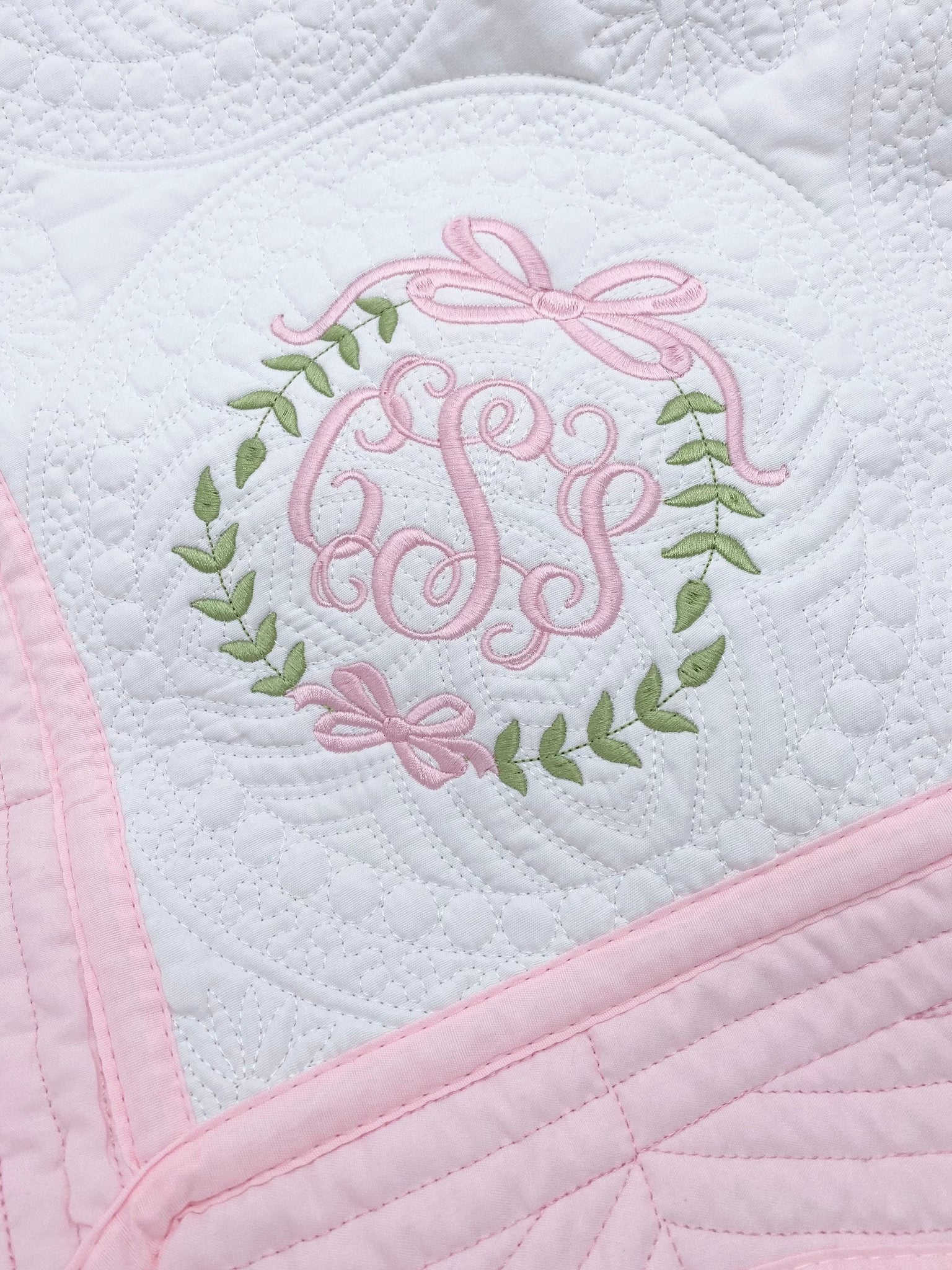 Monogrammed baby best sale blanket girl