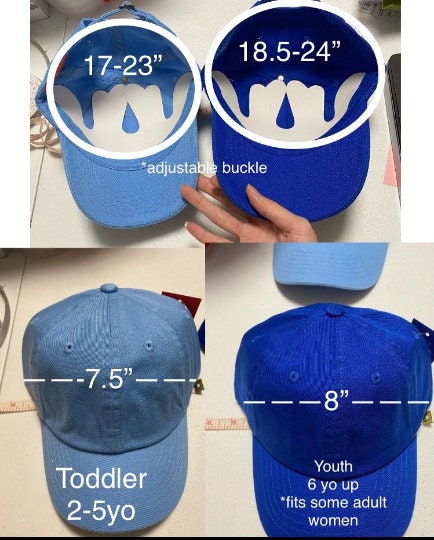 Denim Toddler Personal Initial Hat / Initials A-Z Monogram 