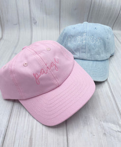 Personalized Kids Baseball Hat, Monogrammed Toddler Baseball Hat,  Youth Baseball Cap