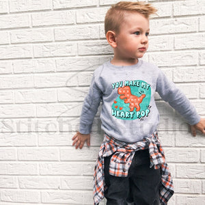 Kids Dino Valentine Sweatshirt, Toddler Boy Dino Valentine Shirt, Boy Dino Valentine Sweater